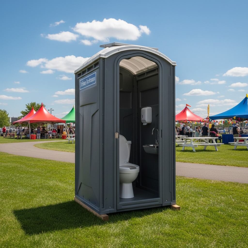 Deluxe Portable Restroom - Professional portable restroom rental service